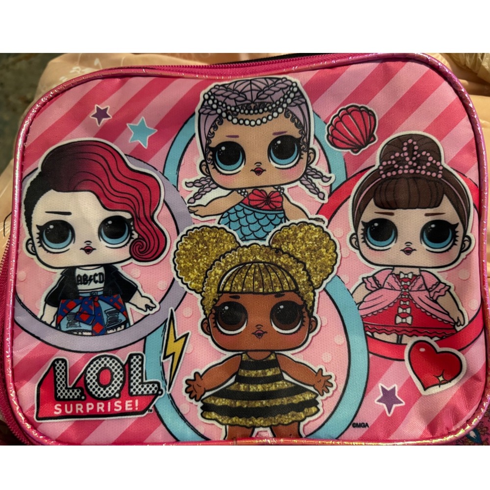 LOL Surprise Insulated Lunch Bag Pink Queen Bee Merbaby Rocker Girls‎ Lunch Box